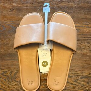 A New Day Tan Slide Sandals